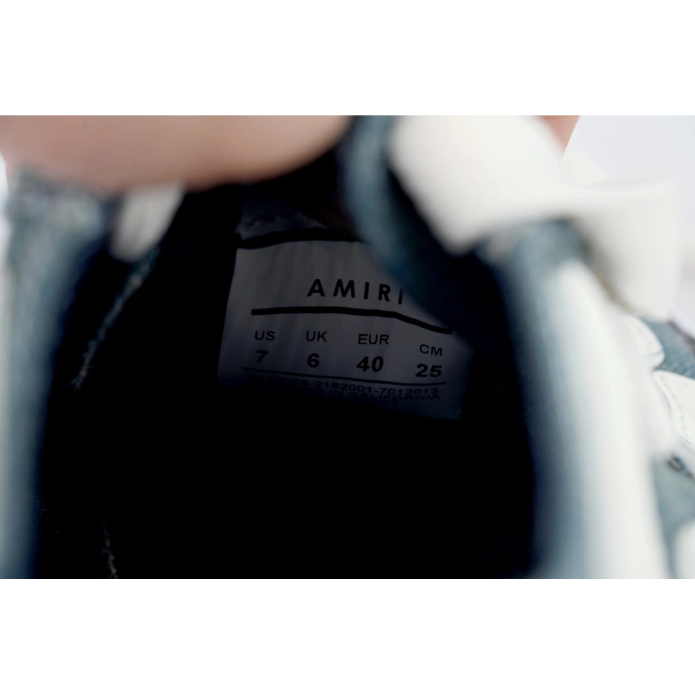 Maison Mihara Yasuhiro Alabaster x Amiri MMY Bones Skel-Top Low White Blue