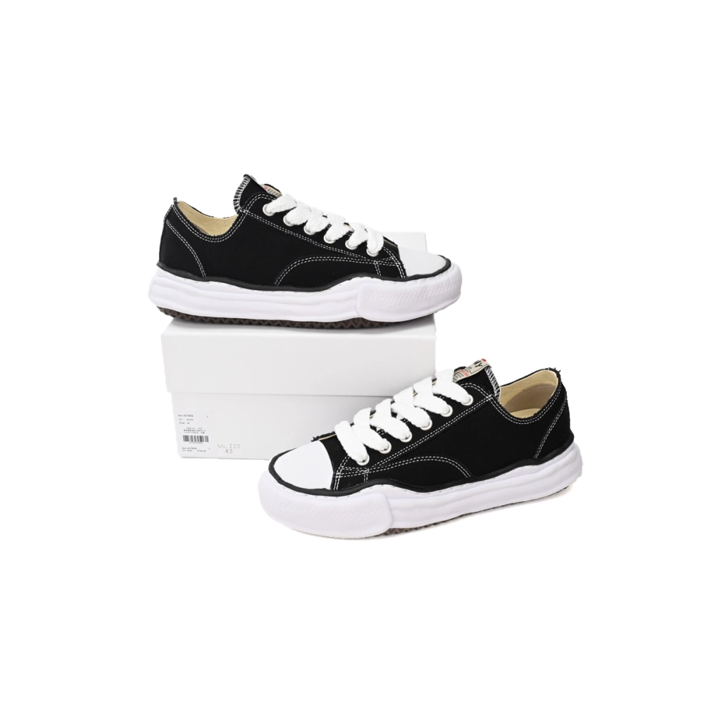 Maison Mihara Yasuhiro Peterson OG Sole Canvas Low Black A05FW702 NO.722