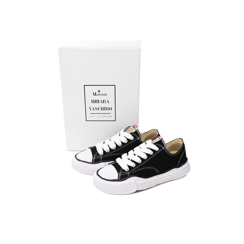 Maison Mihara Yasuhiro Peterson OG Sole Canvas Low Black A05FW702 NO.722
