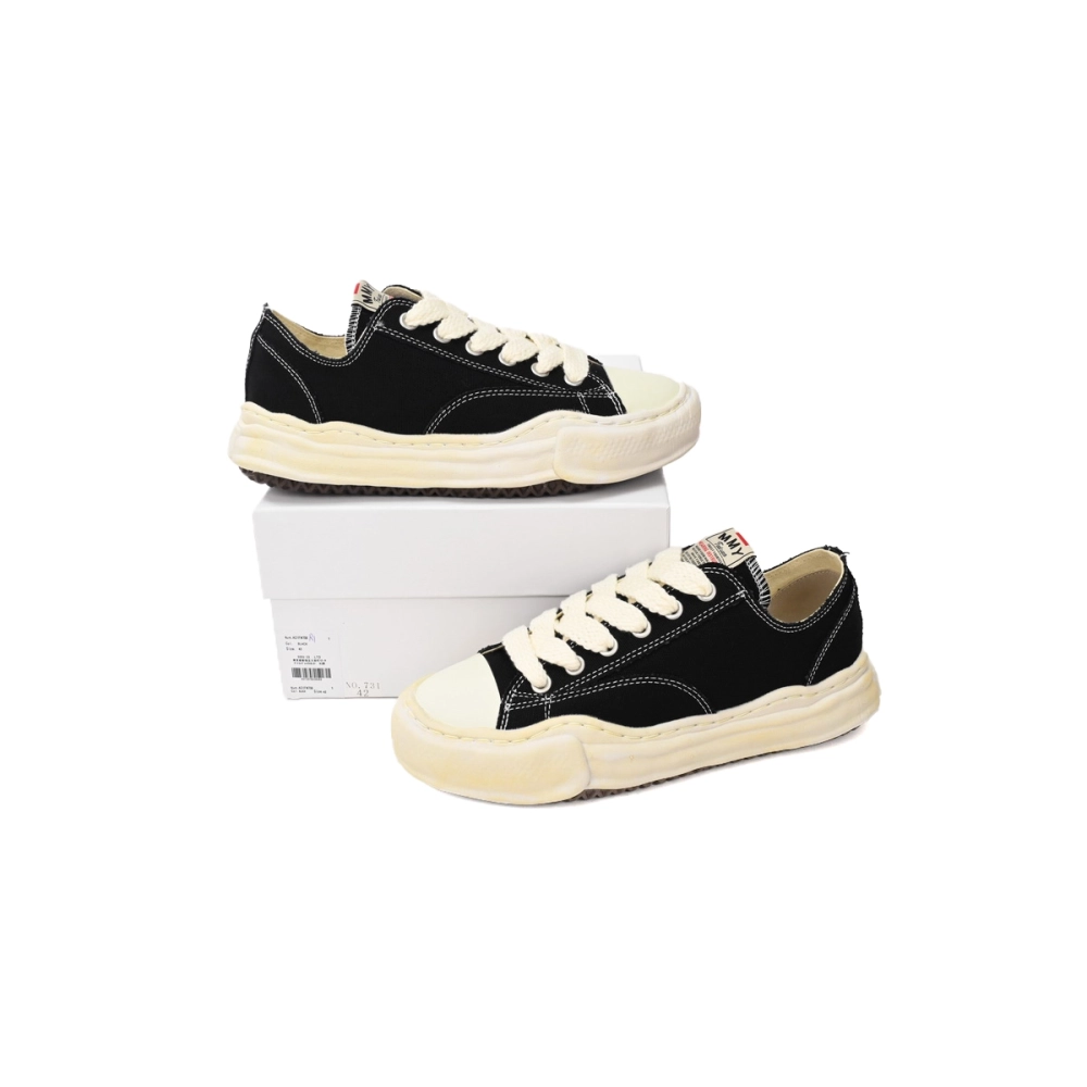Mihara Yasuhiro Blakey OG Sole Canvas Low Black White A01FW06 NO.731
