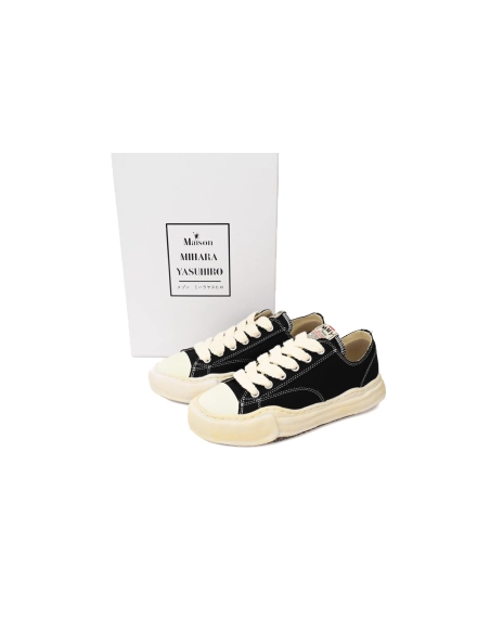 Mihara Yasuhiro Blakey OG Sole Canvas Low Black White A01FW06 NO.731