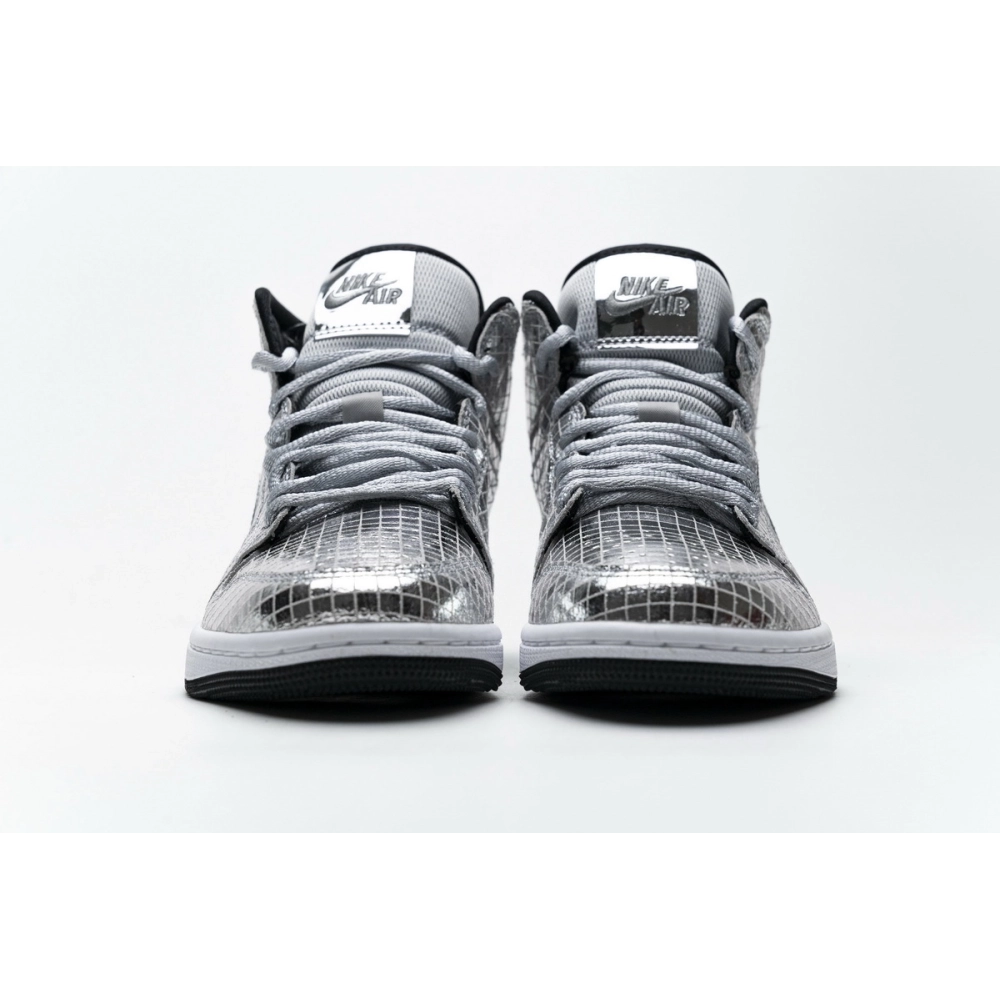 Air Jordan 1 Mid SE Disco Metallic Silver CU9304-001