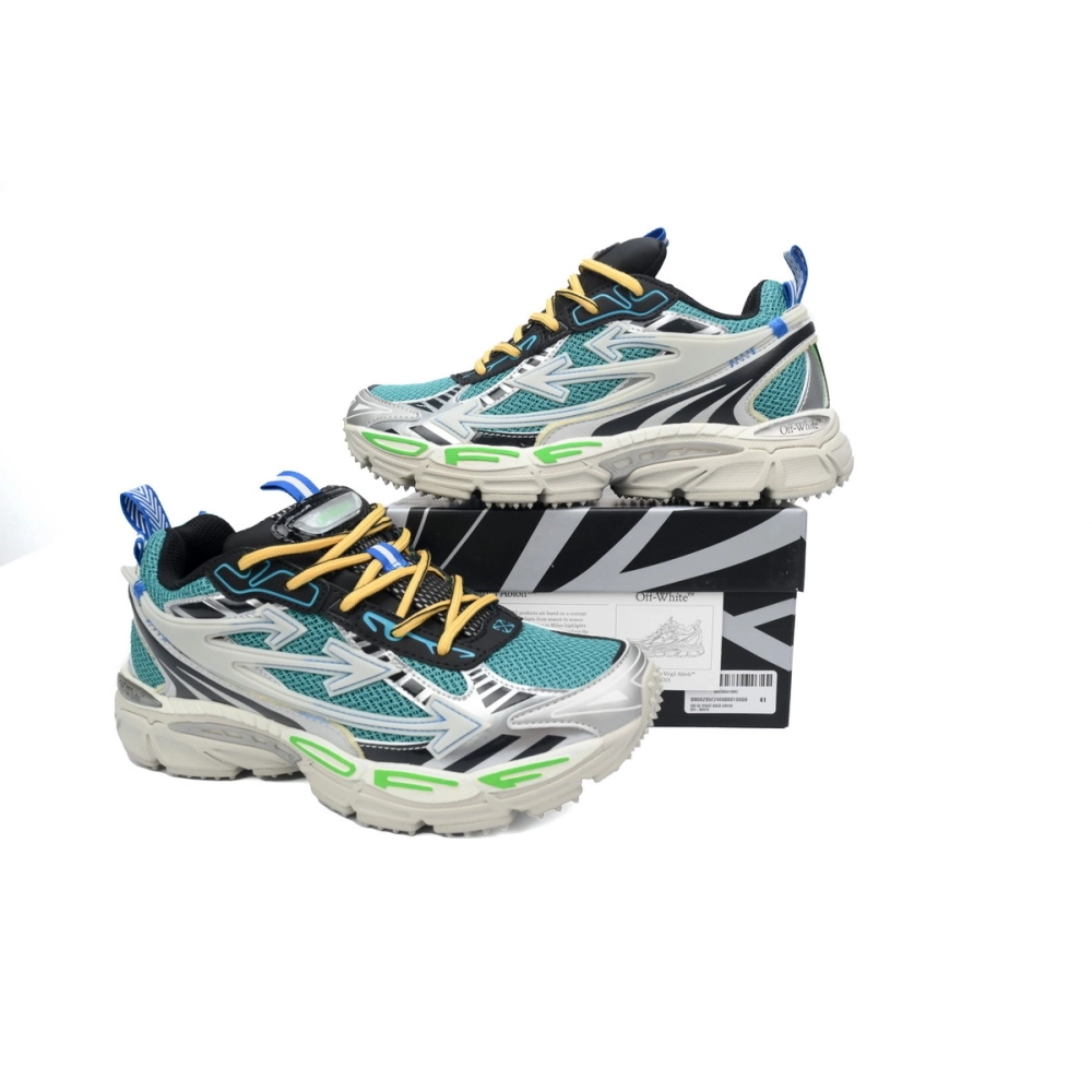 Off-White Be Right BacK Out Of Blue Green OMIA295F24FAB0020952