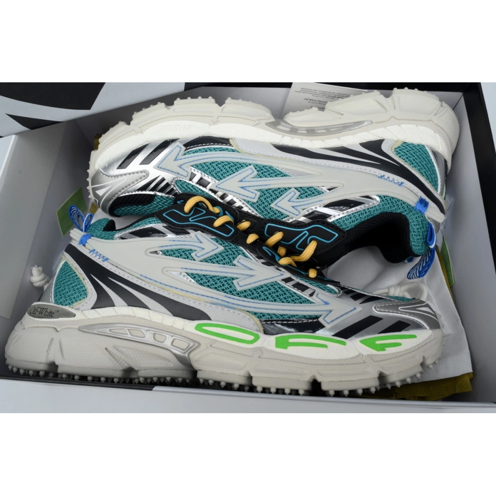 Off-White Be Right BacK Out Of Blue Green OMIA295F24FAB0020952