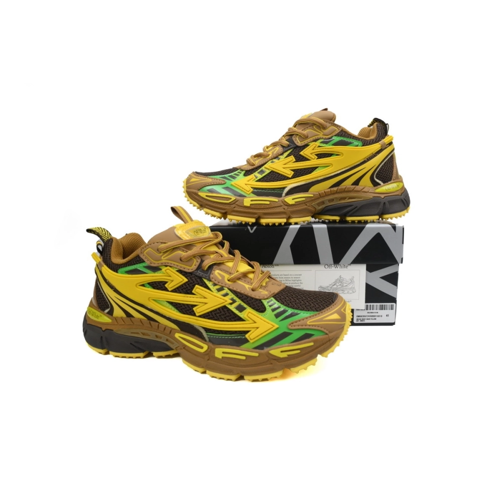 Off-White Be Right BacK Black Yellow OMIA295F24FAB0010010