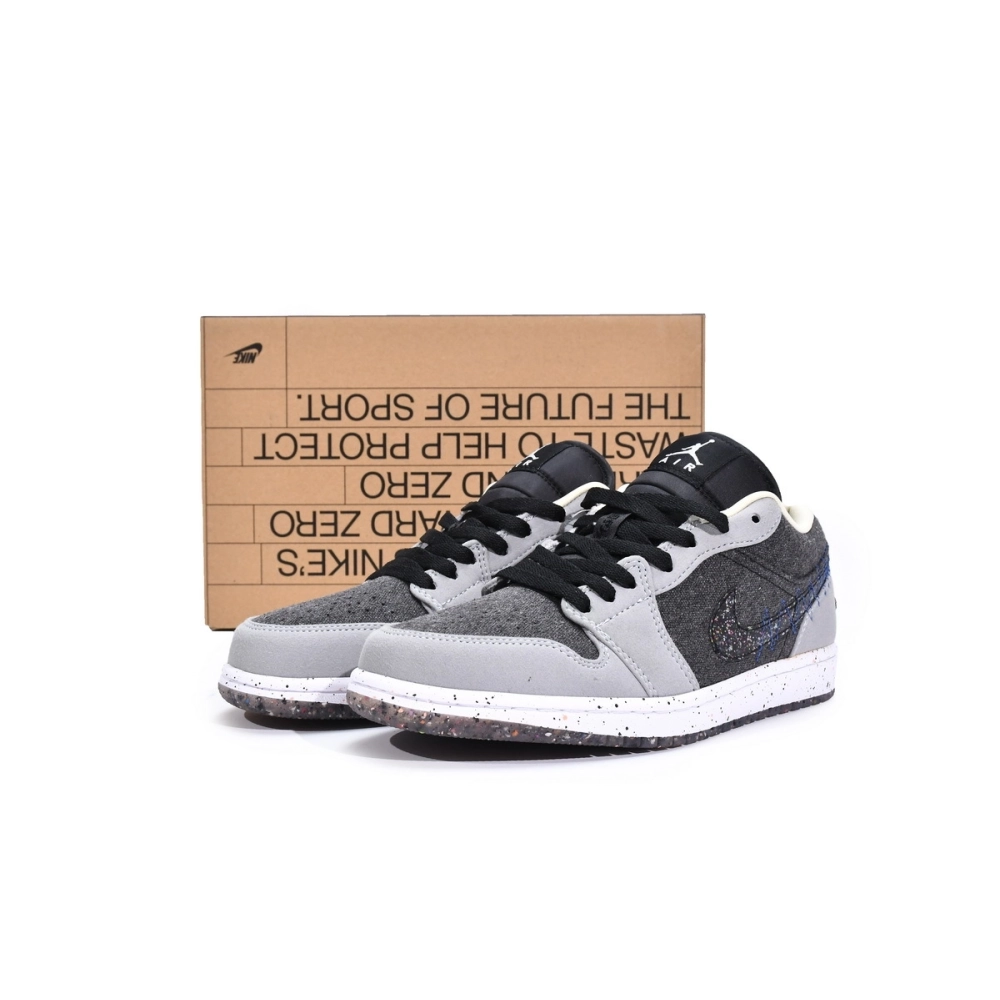 Air Jordan 1 Low Crater Black Grey DM4657-001