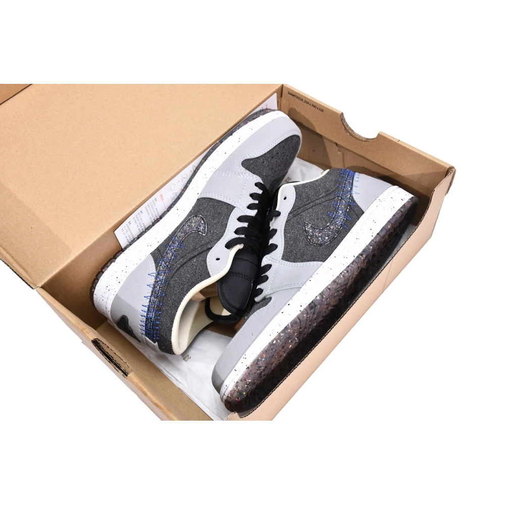 Air Jordan 1 Low Crater Black Grey DM4657-001