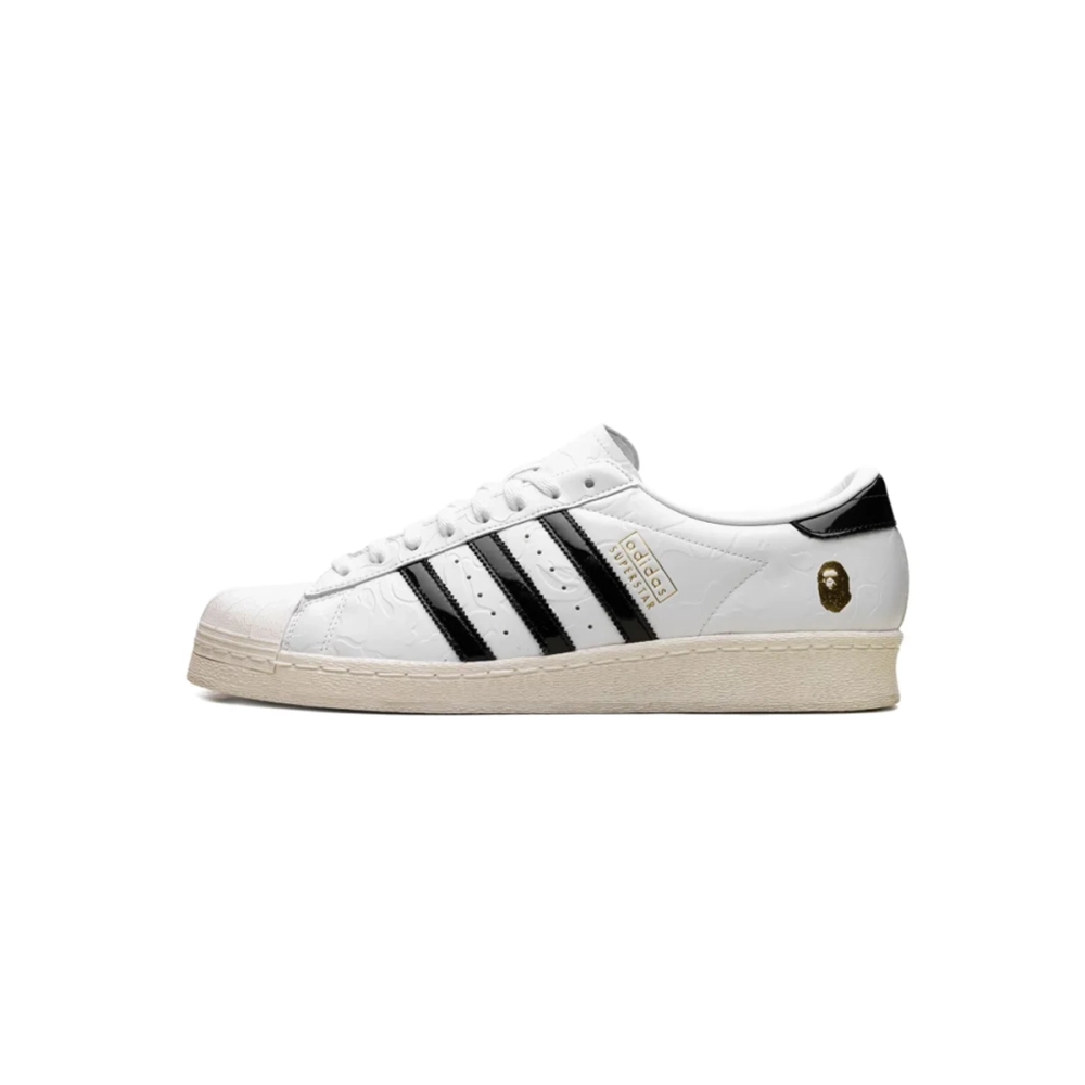 Adidas x A Bathing Ape Superstar Vintage White Black