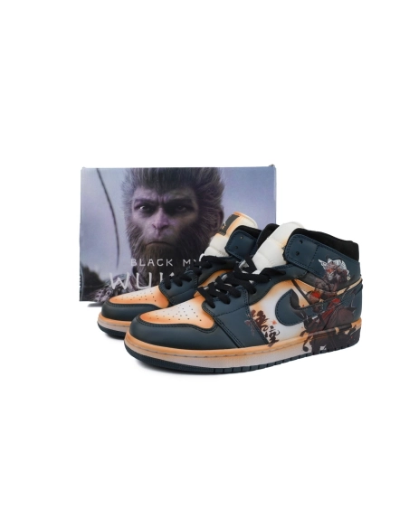 Air Jordan 1 Mid Black Myth Wukong v3 Shoes Sneakers 554724-411