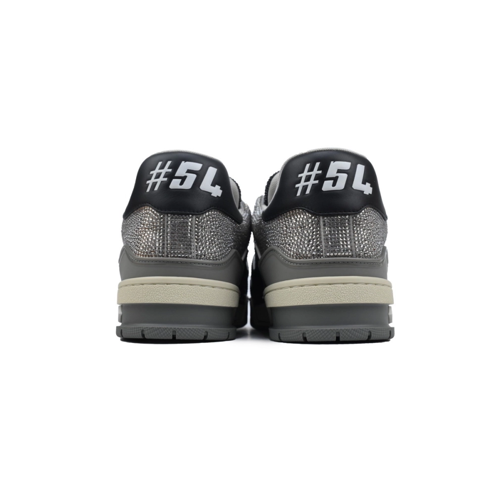 Louis Vuitton Trainer Black Grey Crystal 1ABOE2