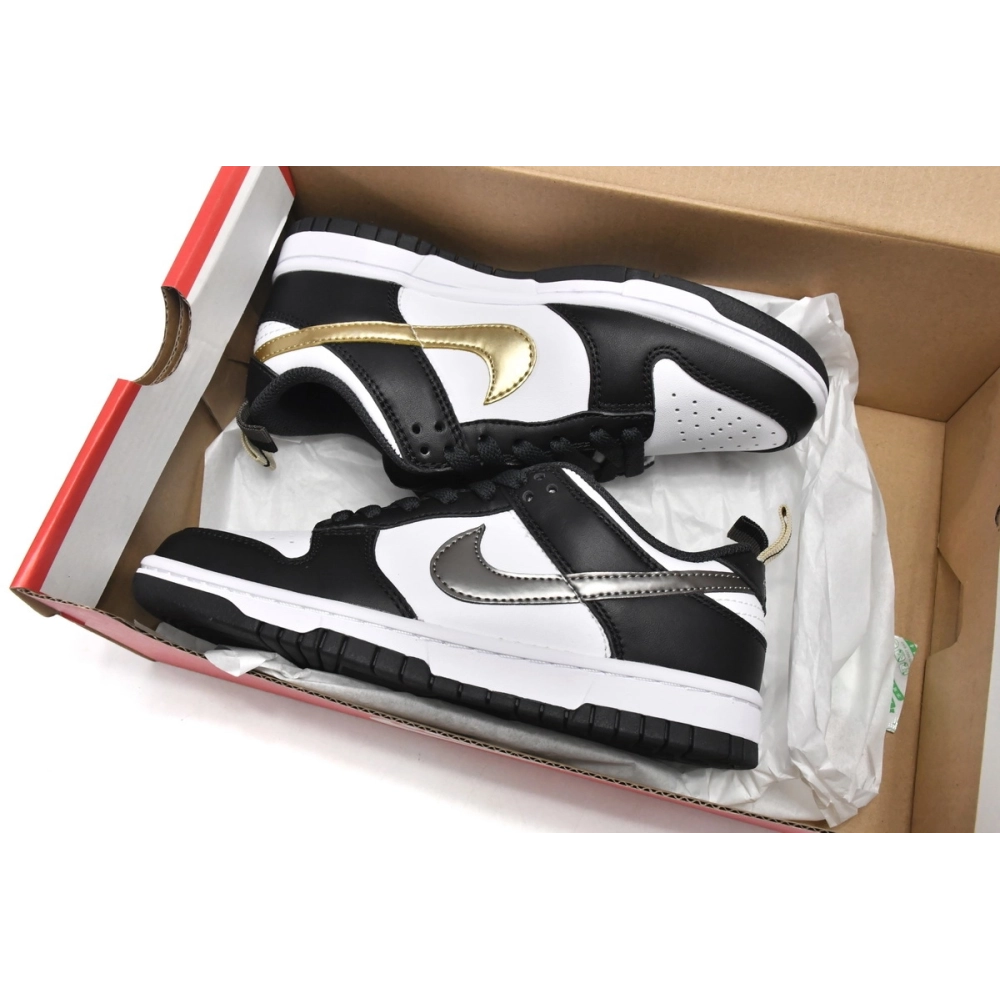 Nike Dunk Low Black White Metallic DH9764-001