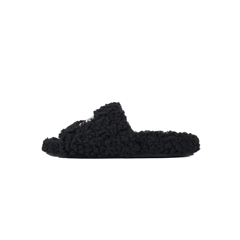 Balenciaga Furry Slide Black Coke Label 654747W2D011096