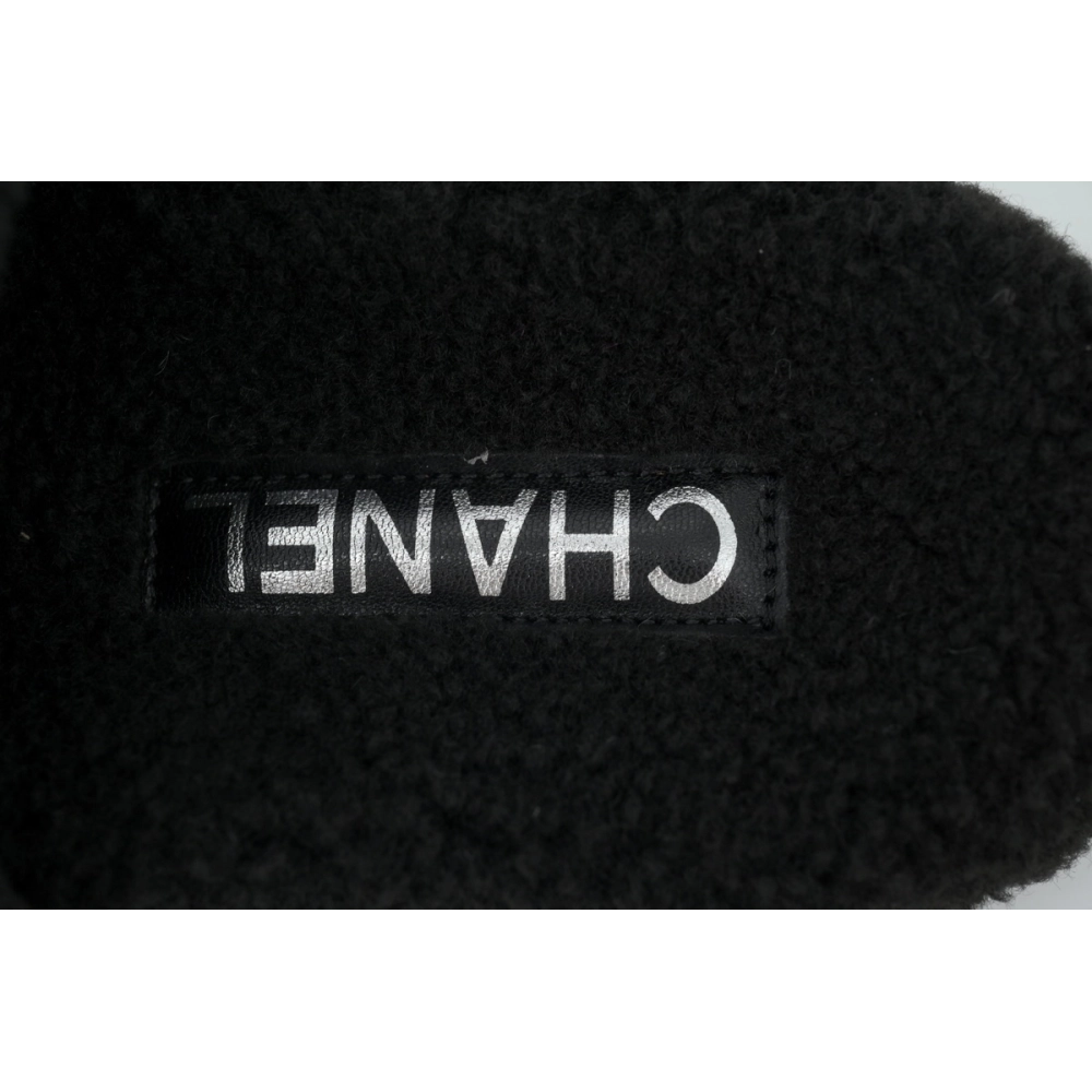 Chanel Wool Slippers Black