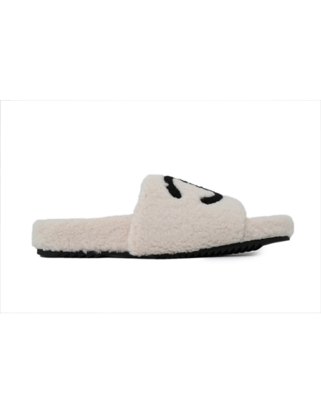 Chanel Wool Slippers White