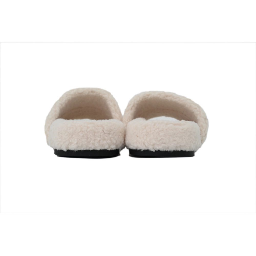 Chanel Wool Slippers White