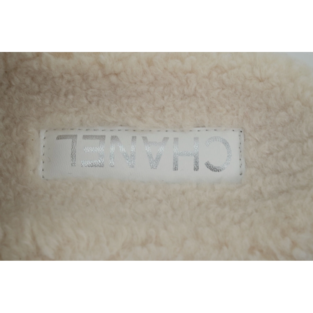 Chanel Wool Slippers White