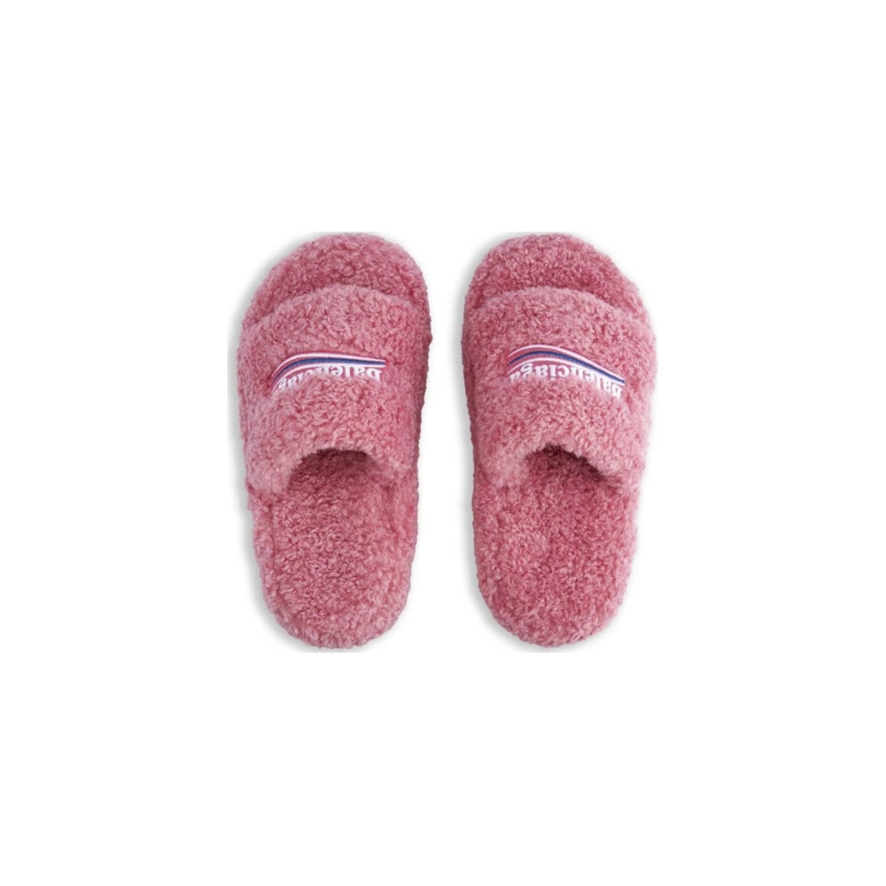 Balenciaga Furry Slide Dark Pink 654261W2DO15596