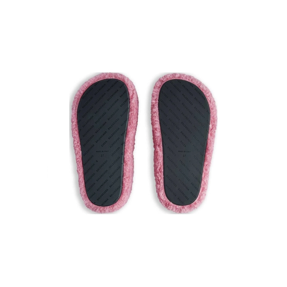 Balenciaga Furry Slide Dark Pink 654261W2DO15596