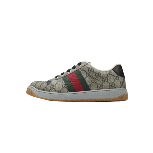 Gucci Screener Webbing-Trimmed Monogrammed Mens Beige GG Sneakers ?674530 96GE0 9766