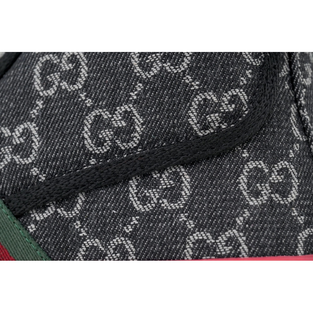 Gucci Tennis 1977 High Top Sneakers Denim Mini GG Black