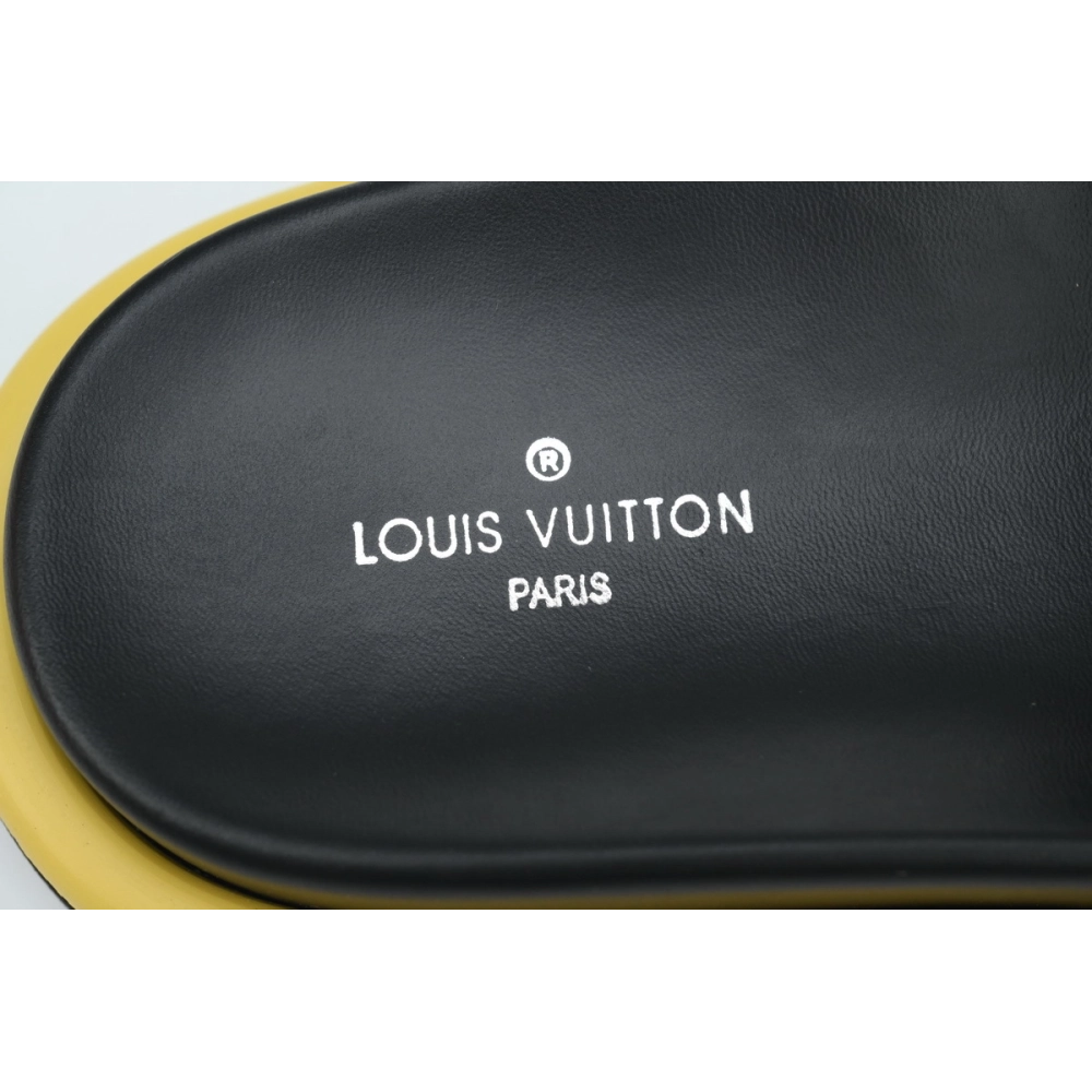 Louis Vuitton Pool Pillow Flat Comfort Mules Brown Metal Label