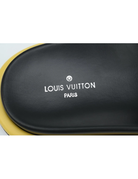 Louis Vuitton Pool Pillow Flat Comfort Mules Brown Metal Label