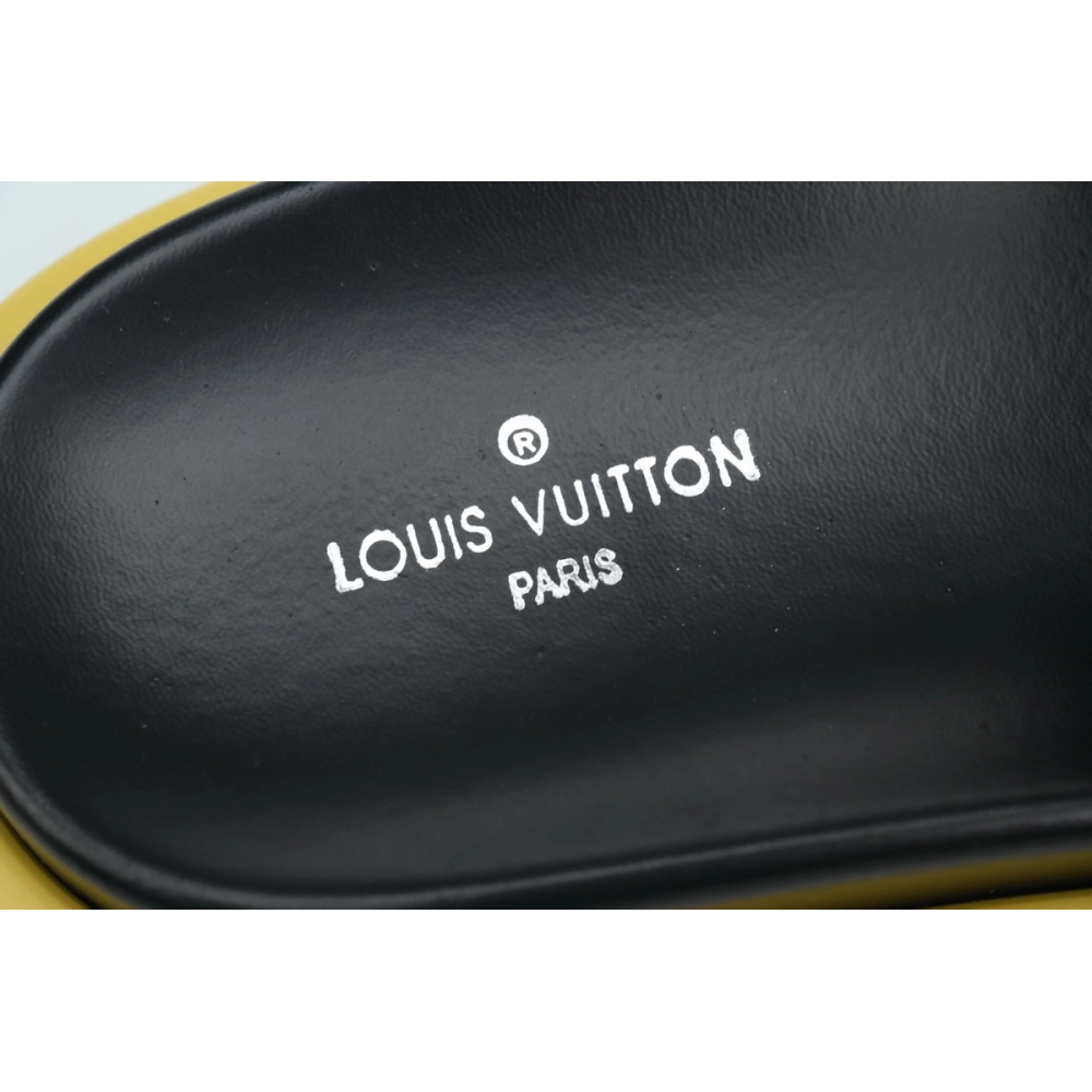 Louis Vuitton Pool Pillow Flat Comfort Mules Brown Yellow Label