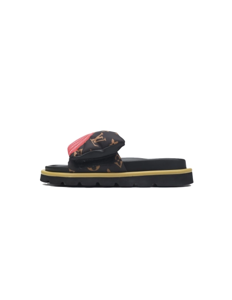 Louis Vuitton Pool Pillow Flat Comfort Mules Color Matching Pumpkin Red And Blue