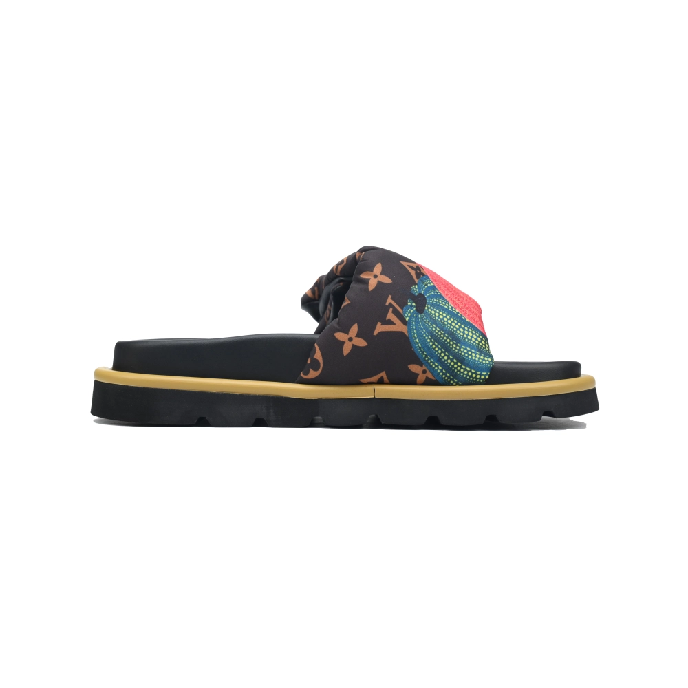Louis Vuitton Pool Pillow Flat Comfort Mules Color Matching Pumpkin Red And Blue