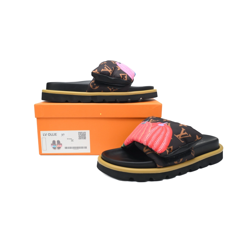 Louis Vuitton Pool Pillow Flat Comfort Mules Color Matching Pumpkin Red And Blue