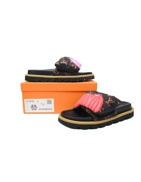 Louis Vuitton Pool Pillow Flat Comfort Mules Color Matching Pumpkin Red And Blue