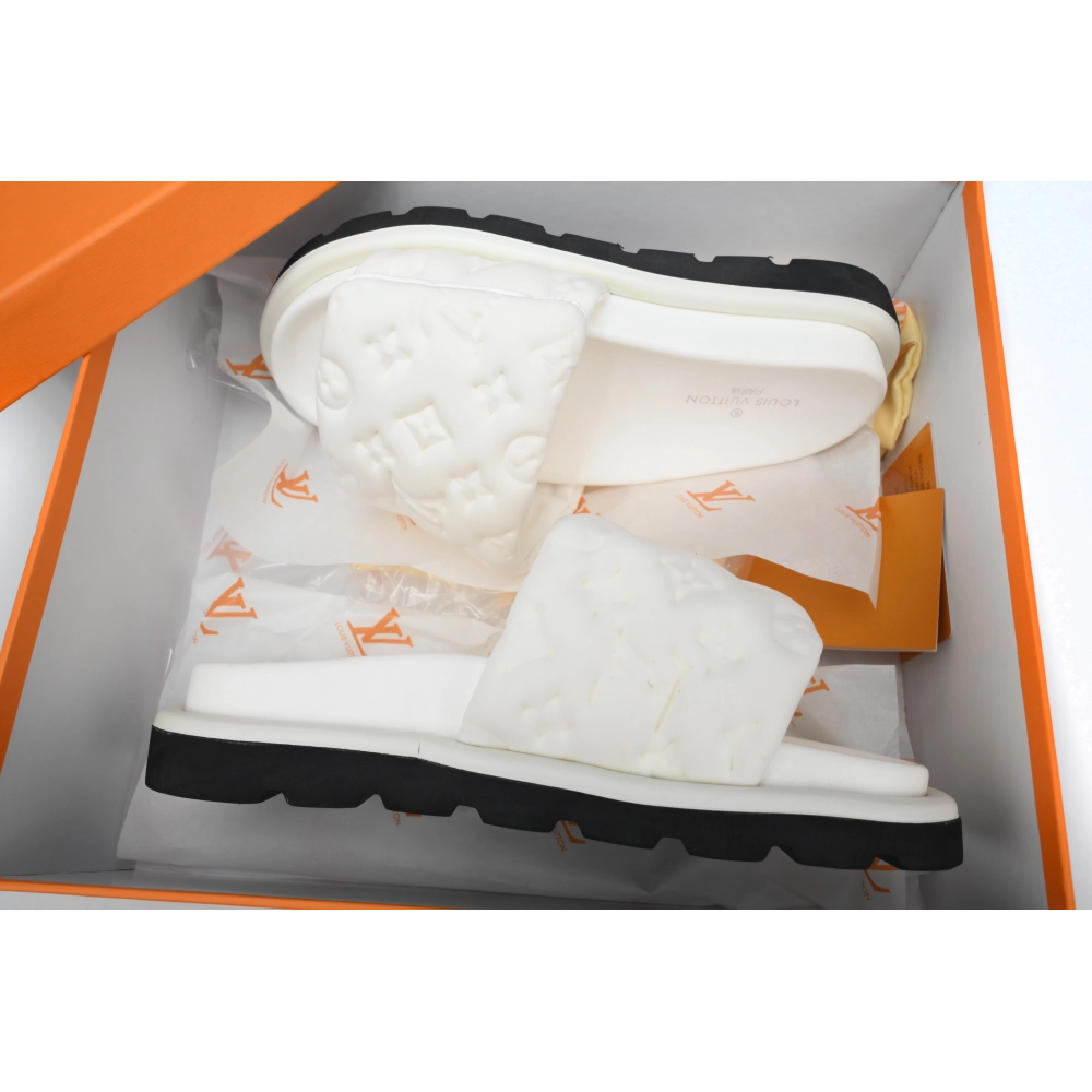 Louis Vuitton Pool Pillow Flat Comfort Mules White