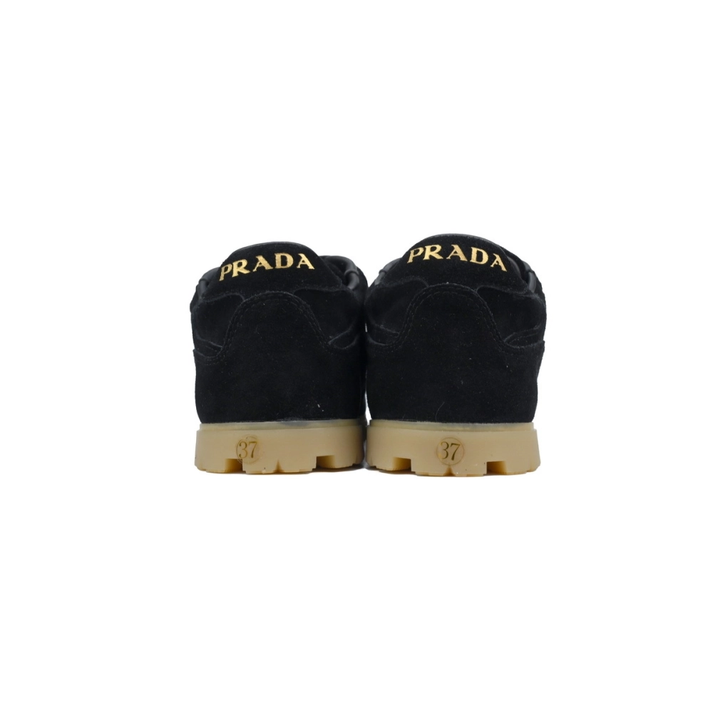 Prada Trail Suede Sneakers Black