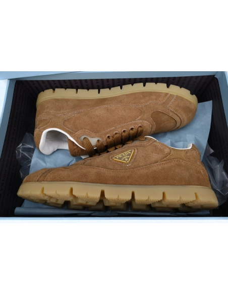 Prada Trail Suede Sneakers Brown