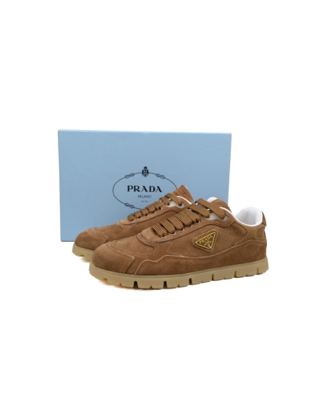 Prada Trail Suede Sneakers Brown
