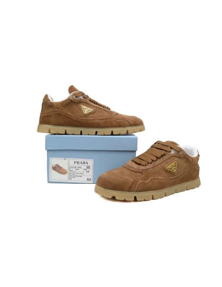Prada Trail Suede Sneakers Brown