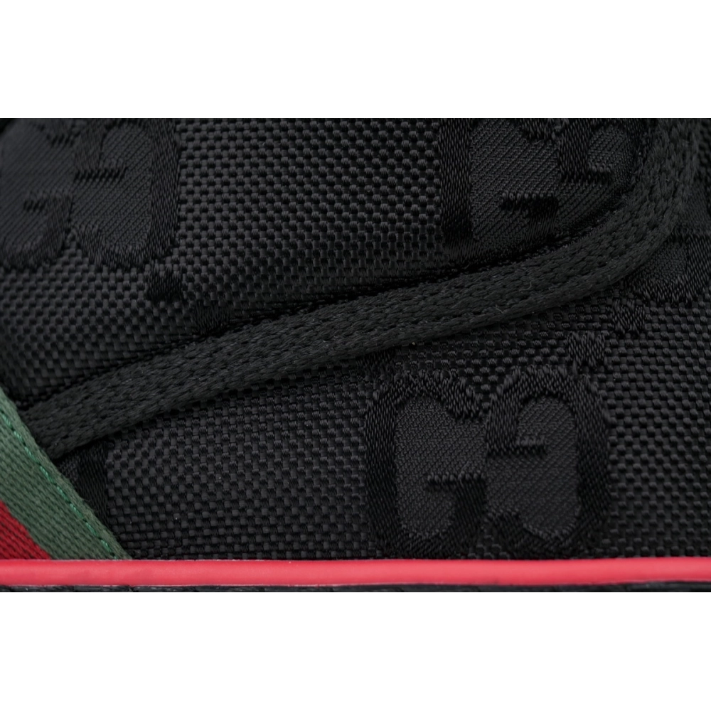 Gucci Tennis 1977 High Top Sneakers Denim Mini GG Ribbon Black