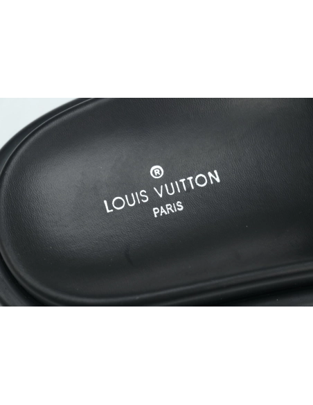 Louis Vuitton Pool Pillow Flat Comfort Mules Denim Black