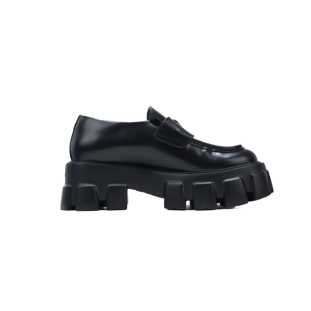 Prada Monolith leather loafers Black