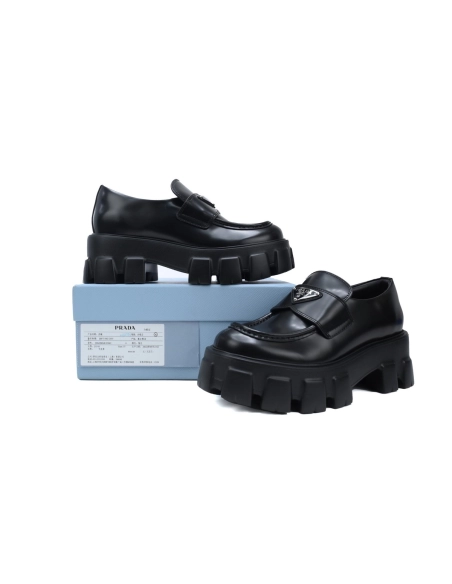 Prada Monolith leather loafers Black