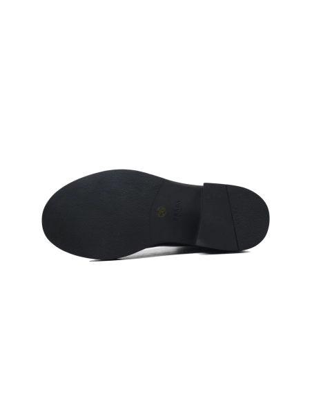 Prada Leather Ankle Boots Black