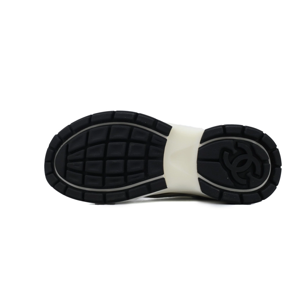 Chanel Fabric Laminated Low Top Sneakers Khaki G39792 Y56368 K5450