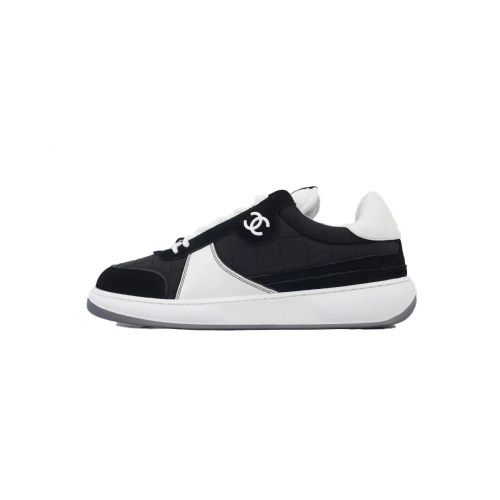 Chanel Stylish Skateboarding Shoes Black White