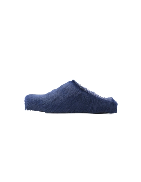 Marni Long-hair Calfskin Fussbett Sabot Navy SBMR000600P412200B84