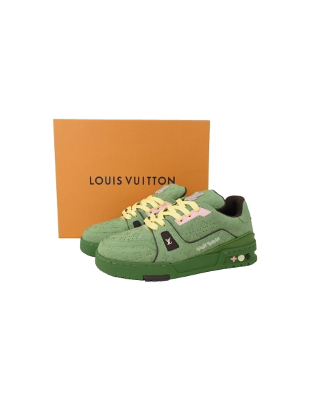 Louis Vuitton Trainer 54 Green Embossed