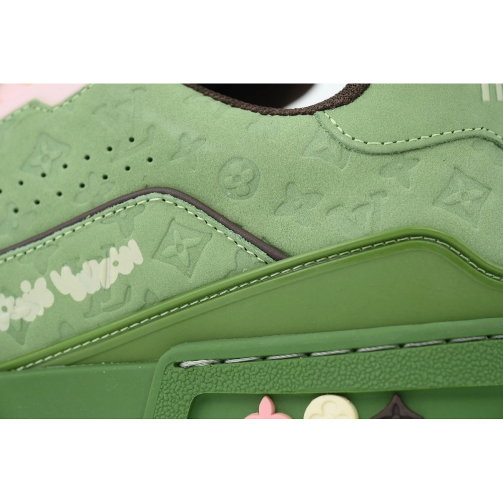 Louis Vuitton Trainer 54 Green Embossed