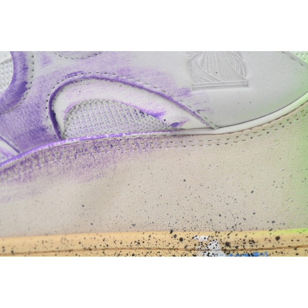 Lanvin Leather Curb x Gallery Dept Paint Drip Optical White