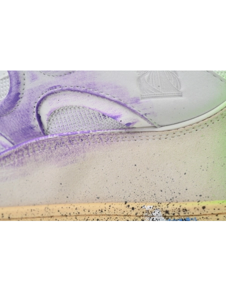 Lanvin Leather Curb x Gallery Dept Paint Drip Optical White