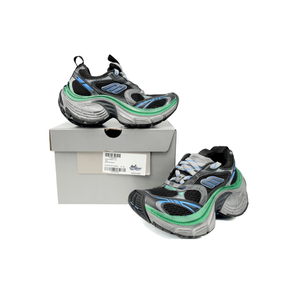 Balenciaga 10XL Sneaker Black Blue Green 784342 W2MV2 1143
