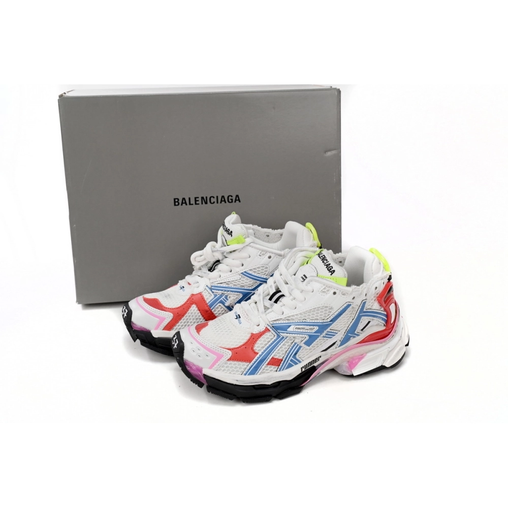 Balenciaga Runner White Blue Red 677402W3RB69645
